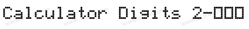 Calculator Digits 2字体转换